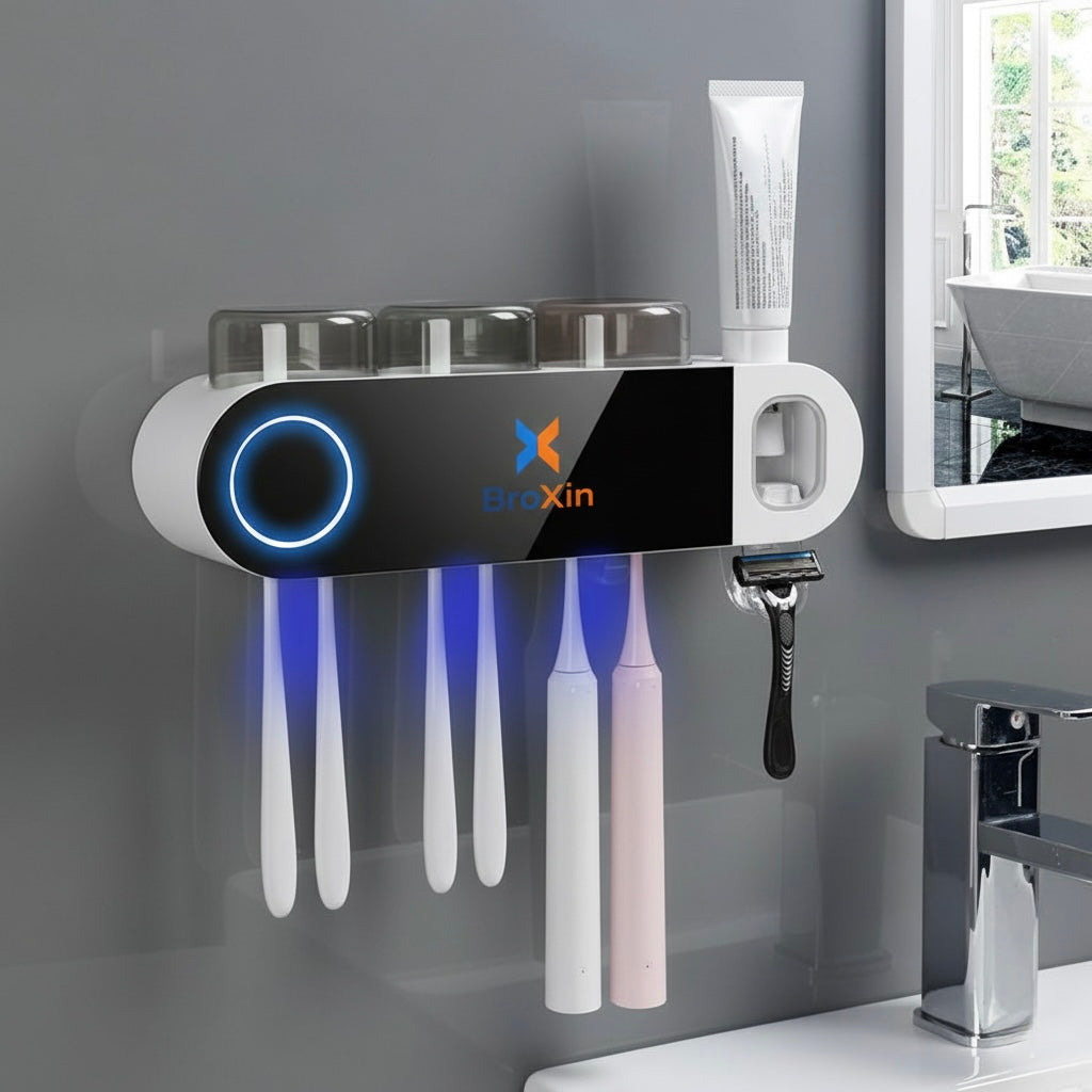 Wall-Mounted UV Toothbrush Sterilizer & Holder
