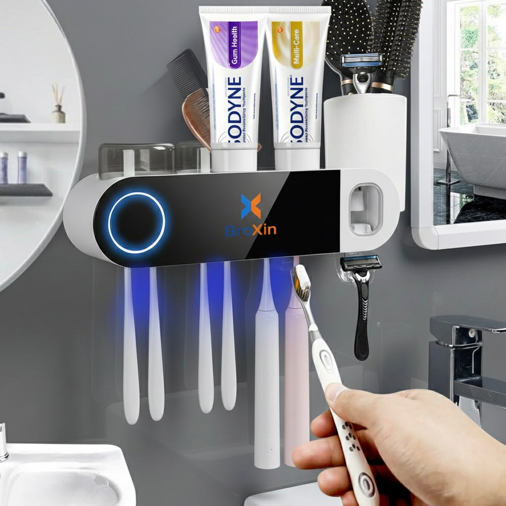 Wall-Mounted UV Toothbrush Sterilizer & Holder